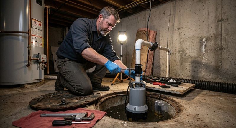 Basement Sump Pump Repair in Manchester, NH