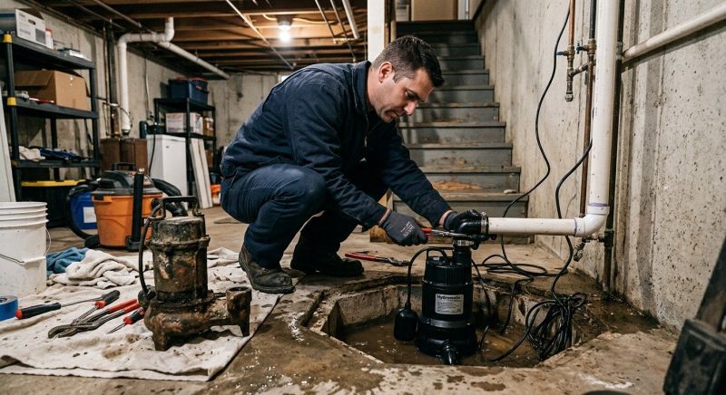Basement Sump Pump Repair in Warwick, RI
