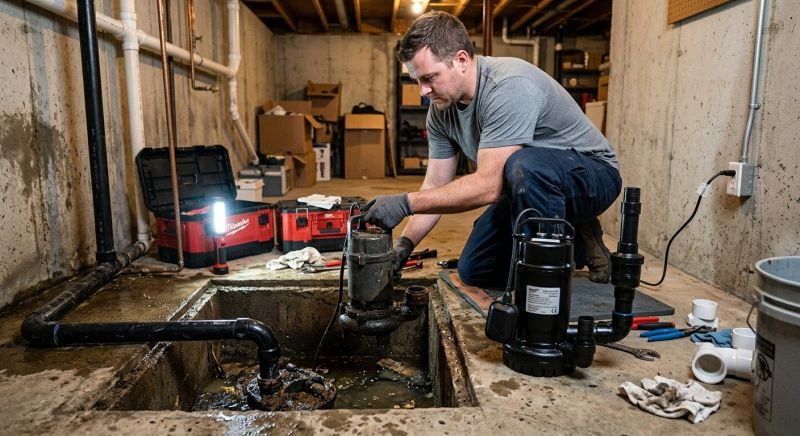 Sump Pump Replacement in Manchester, NH